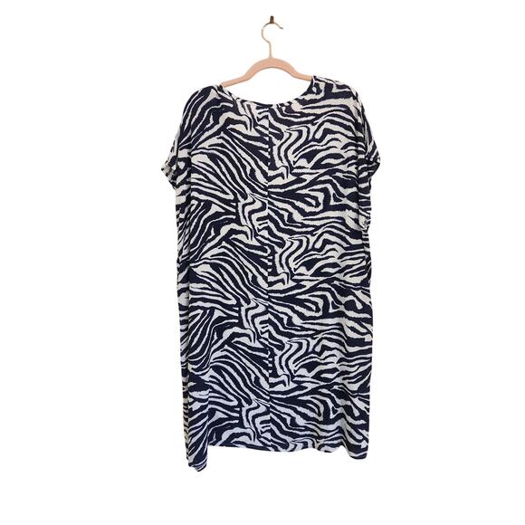 NWT Anne Cole Navy Zebra Shadow Swim Tunic Cover-up Resort Vacation XS/S - Picture 6 of 6